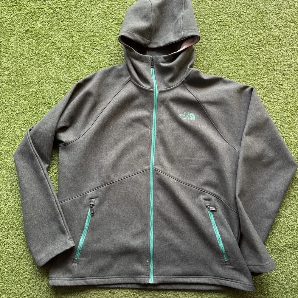 The North‎ Face Jacket Mens Extra Large Green Windstopper Fleece Softshell